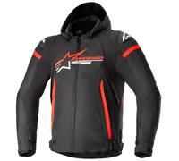 Alpinestars Zaca giacca tessile moto impermeabile, nero/rosso/bianco, Taglia M