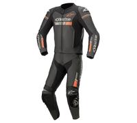 Alpinestars Tuta in pelle GP Force Chaser 2 pezzi Nero/Rosso Fluo Taglia 54 Uomo