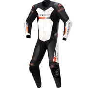 Alpinestars GP Force Chaser, tuta in pelle 1pz. 50 male Nero/Bianco/Rosso Fluo