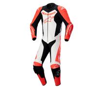 Alpinestars GP Force Lurv tuta intera in pelle rosso fluo-bianco-nero 50