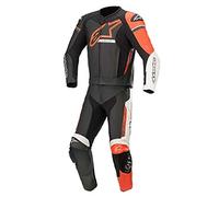 Alpinestars Gp Force Phantom Leather Suit 2 Pc Black/White/Fluo Red
