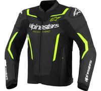 Alpinestars GP Force V2 Air Giacca in pelle da moto, nero/giallo neon, Taglia 50