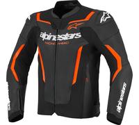 Alpinestars GP Force V2 Air Giacca in pelle da moto, nero/rosso neon, Taglia 52