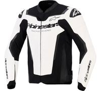 Alpinestars GP Force V2 Giacca in pelle da moto, bianco/nero, Taglia 52