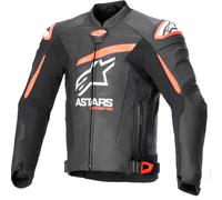 Alpinestars GP plus R 4 Airflow Giacca da moto in pelle nera-rosso-fluo-bianca 56