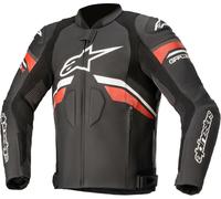 ALPINESTARS GP PLUS R V3 LEATHER JACKET BLACK RED FLUO WHITE