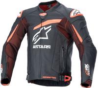 Alpinestars GP Plus R V4 Rideknit giacca in pelle moto traforata, nero/rosso neon, Taglia 52
