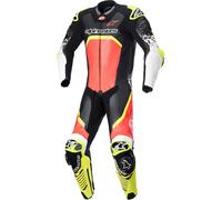 Alpinestars GP Tech V4, tuta in pelle 1pz. perforata 46 male Nero/Rosso Fluo/Giallo Fluo