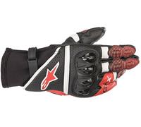 Alpinestars GP X V2 Guanti Moto, nero/bianco/rosso, Taglia 3XL