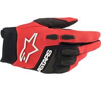 Alpinestars Guanti Cross Full Bore Corti Rosso Brillante-Nero Taglia L