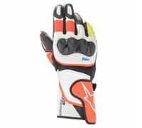 Alpinestars guanto pista uomo Sp-2 V3 - 2310 Bianco / Rosso Fluo M