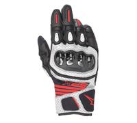 Alpinestars SPX AC V2 Guanti, L, Nero/Bianco/Rosso Fluorescente