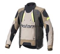 Alpinestars Halo Drystar giacca da moto color kaki-beige-giallo fluo 3XL