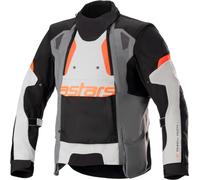 Alpinestars Halo Drystar Giacca tessile moto, nero-grigio-arancione, taglia XL per maschi