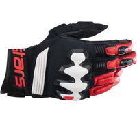 Alpinestars Halo Guanti Moto, nero-bianco-rosso, taglia 3XL per maschi