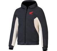 Alpinestars Honda Chrome V3 Sport Logo Felpa con cappuccio e zip da moto, nero-grigio, taglia XL per maschi