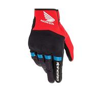 Alpinestars Honda Copper Guanti da moto, nero/rosso/blu, Taglia L