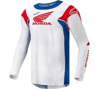 Alpinestars Honda Racer Iconic Maglia Motocross, bianco-rosso-blu, taglia L