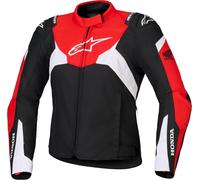 Alpinestars Honda Stella T-Jaws V4 impermeabile Giacca tessile moto da donna, nero-rosso, taglia S per donne