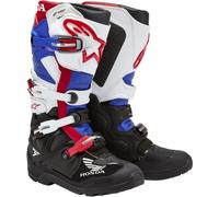 Alpinestars Tech 7 Enduro Drystar Honda S23, stivali impermeabil 8 US male Nero/Bianco/Blu/Rosso Chiaro