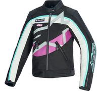 Alpinestars Idles, giacca in tessuto/pelle da donna L female Nero/Bianco/Verde