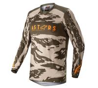 Alpinestars Jersey Racer Giovane MTB Motocross - Camo Militare Arancione