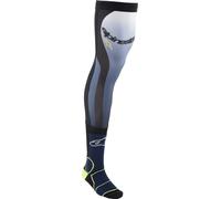 Calze Cross Alpinestars Knee Brace Night Navy-Giallo Fluo Blu Navy/Giallo FluoXXL Blu Navy,Giallo Fluo