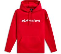 Alpinestars Linear Wordmark V3, felpa con cappuccio L male Rosso/Bianco