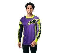 Alpinestars Maglia da motocross Racer Portl Viola/Giallo fluo Uomo 2XL