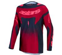 Alpinestars Stella Techstar Swan Maglia femminile di motocross, Rosso/nero/grigio, Taglia L