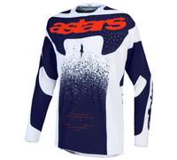 Alpinestars Techstar Swan Maglia Motocross, grigio scuro/viola, Taglia L