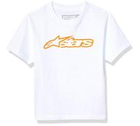 Alpinestars Maglietta Blaze per Bambini, Bianco/Arancione, M