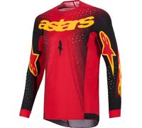 Maglia da motocross Alpinestars Supertech Scenz rosso-nero-giallo M