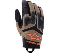 Alpinestars Manti Air Guanti da motocicletta, Khaki/Nero/Arancione, Taglia 3XL