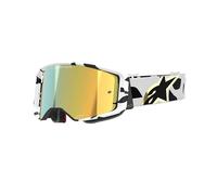 ALPINESTARS MASCHERA MOTOCROSS SUPERTECH CORP BIANCO/NERO - LENTE ORO