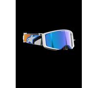 ALPINESTARS - MASCHERINA MOTOCROSS SUPERTECH CORP LENTE A SPECCHIO BLU - BLU/BIA