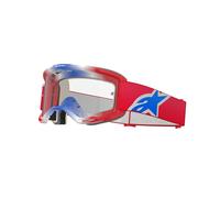 Alpinestars mascherina Vision 5 Corp Goggle - 3133 Red White Blue clear
