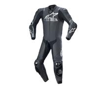 Alpinestars Missile 2 Ward tuta da moto in pelle nera e grigia 48