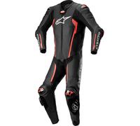Alpinestars Missile V2, tuta in pelle 1pz. 50 male Nero/Rosso Fluo