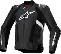 Alpinestars Missile V3 Airflow giacca in pelle da moto traforata, nero-bianco, taglia 56 per maschi