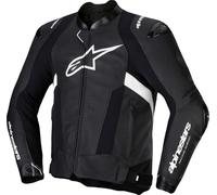 Alpinestars Missile V3 Giacca in pelle da moto, Bianco/nero, Taglia 52