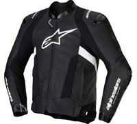 Alpinestars Missile V3 Giacca in pelle da moto, Bianco/nero, Taglia 60