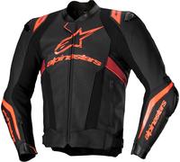 Alpinestars Missile V3 Ignition, giacca in pelle 46 male Nero/Rosso Fluo/Rosso Scuro