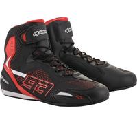 Alpinestars MM93 Austin Knitted Riding Scarpe motociclistiche, nero-bianco-rosso, taglia 46 per maschi