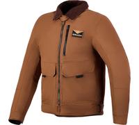 Alpinestars Mustang Giacca tessile da motocicletta impermeabile, marrone, Taglia S