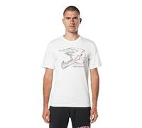 Alpinestars MX Helmet Csf Tee T-Shirt da Uomo Maglietta Girocollo Maglia a Maniche Corte Stile Sportivo Bianco XL