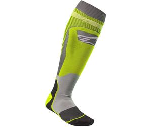 Alpinestars MX Plus-1 Calzini Motocross, grigio-giallo, taglia S per maschi