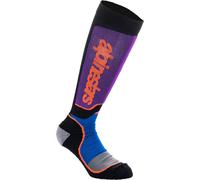 Alpinestars MX Plus, calzini S male Nero/Blu/Lilla