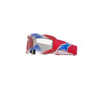 Alpinestars Occhiali Maschera Cross VISION 5 CORP Rosso/Bianco/Blu CLEAR 5101725