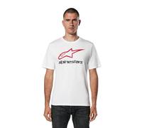 Alpinestars Original Logo Tee Maglietta a Maniche Corte con Girocollo T-Shirt, Bianco/Rosso/Nero, S Uomo